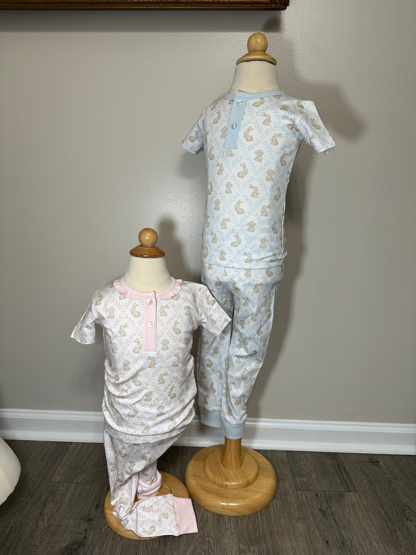 Blue Easter Bunnies Pima Loungewear