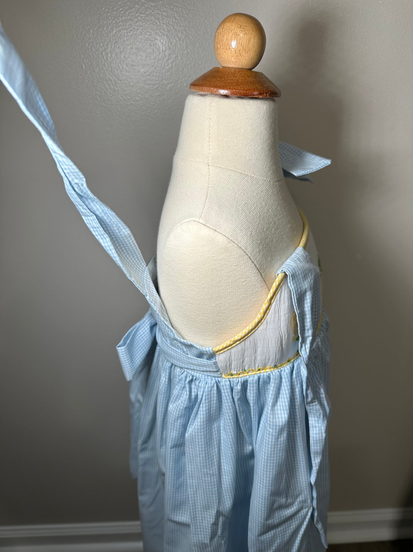 Lemon Hand Smocked Bubble