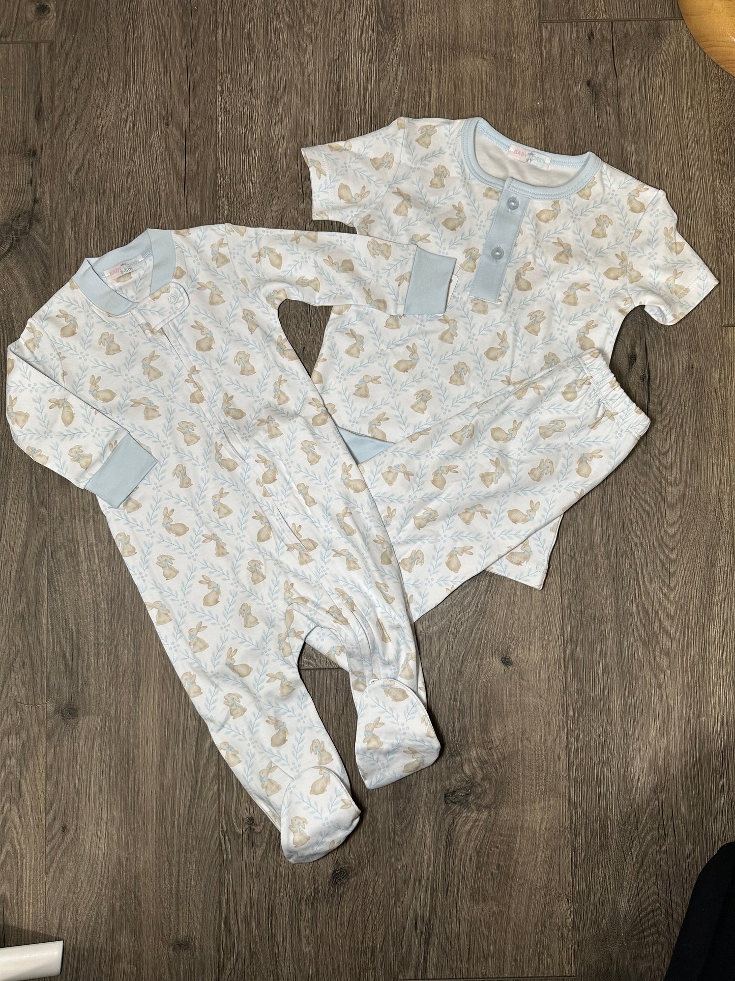 Blue Easter Bunnies Pima Loungewear