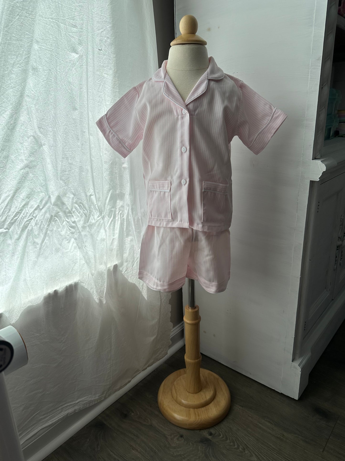 Pinstripe Pjs Shorts Sets Multiple Colors