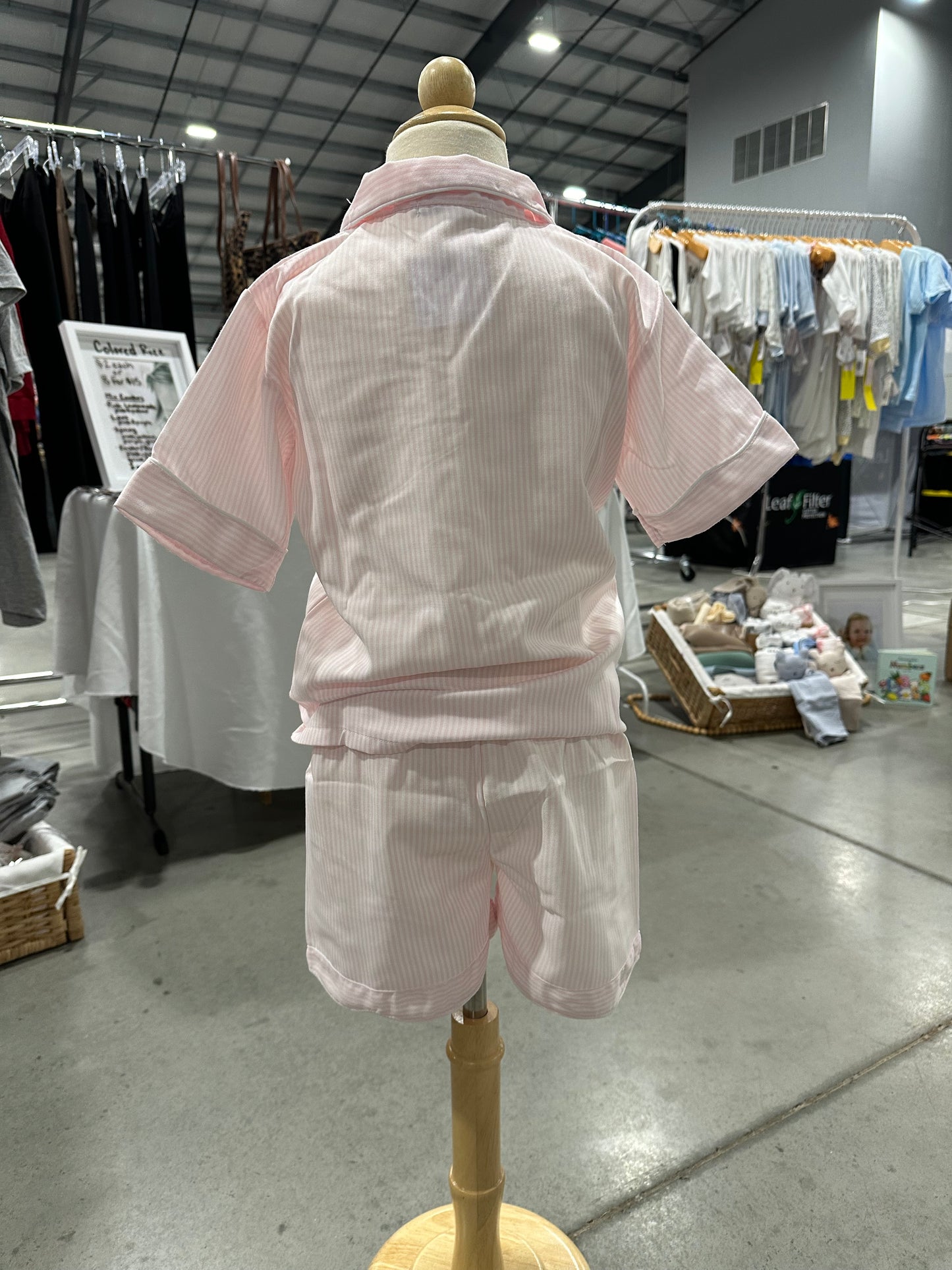 Pinstripe Pjs Shorts Sets Multiple Colors