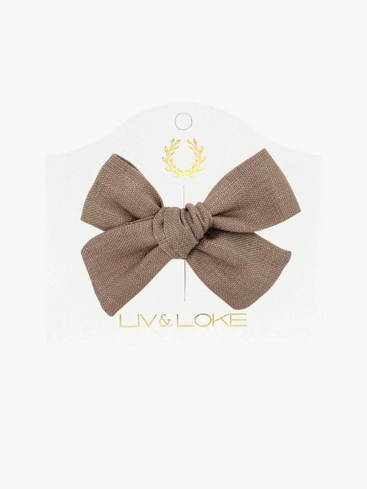 Ester Linen Bow - Walnut