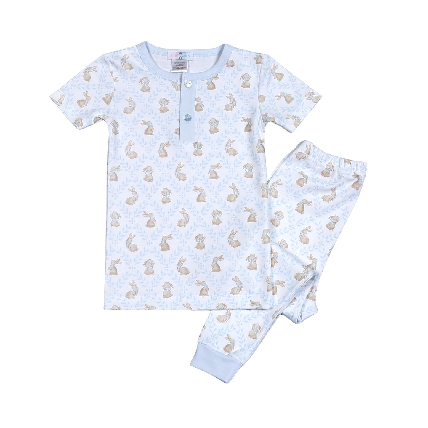 Blue Easter Bunnies Pima Loungewear