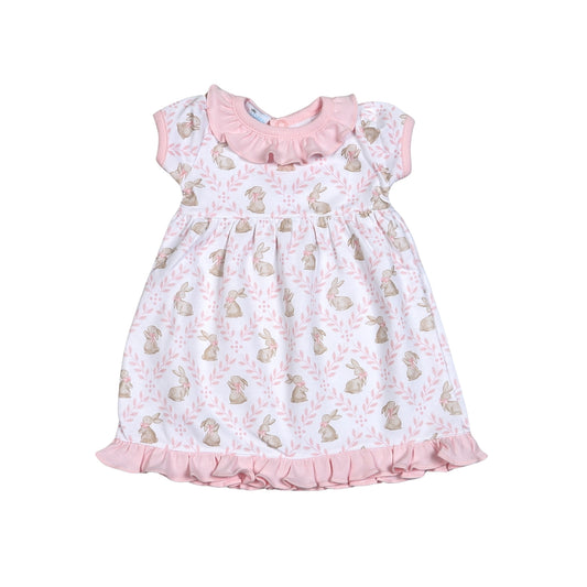 Pink Easter Bunnies Pima Doll Gown