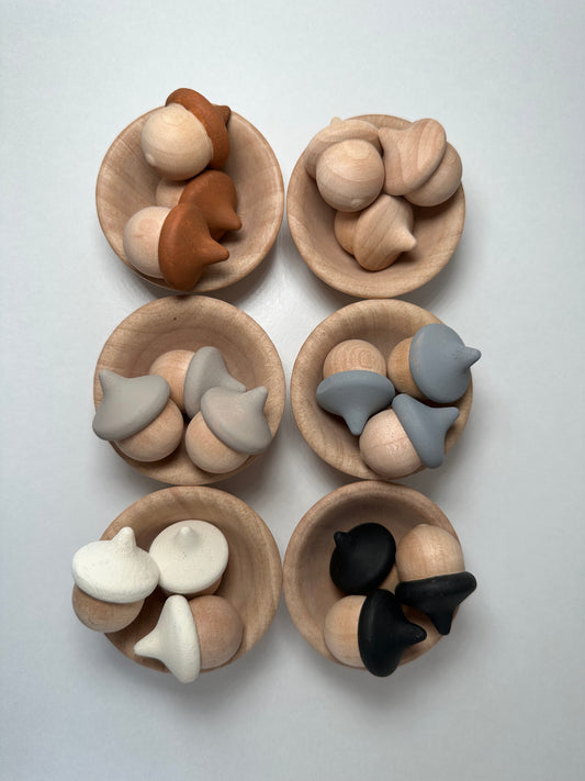 Montessori Wood Acorns