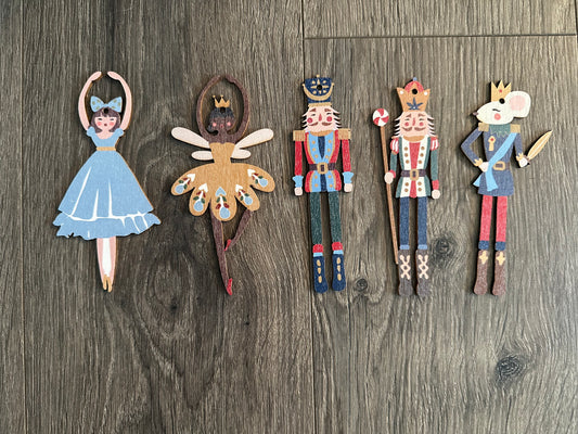 Nutcracker Wood Ornaments