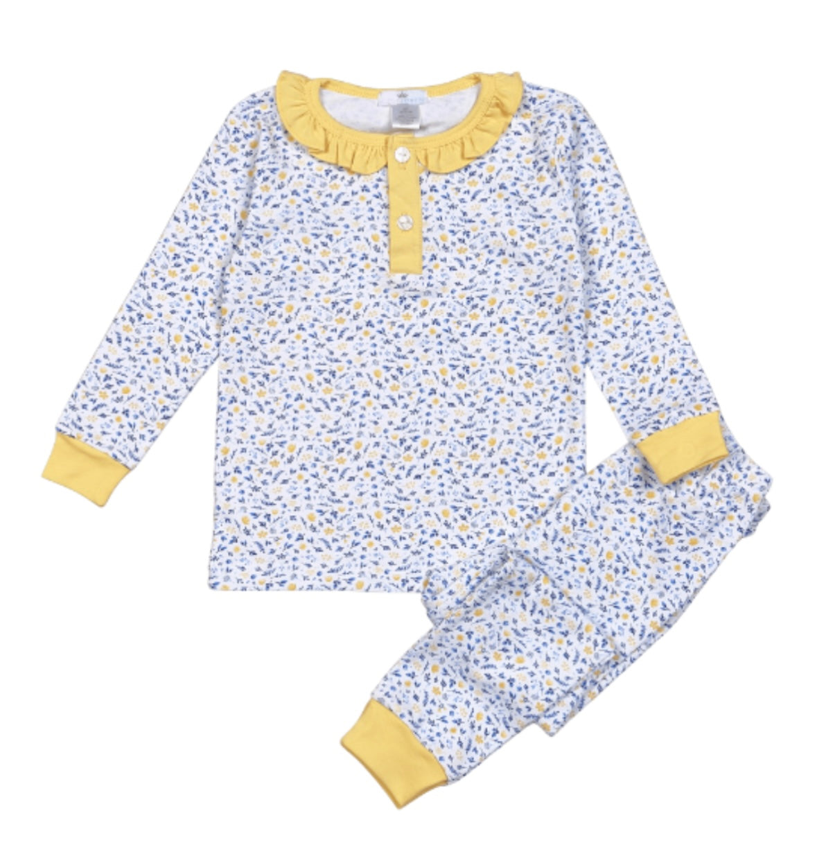 Baby Loren Girls Azul Floral Pajama