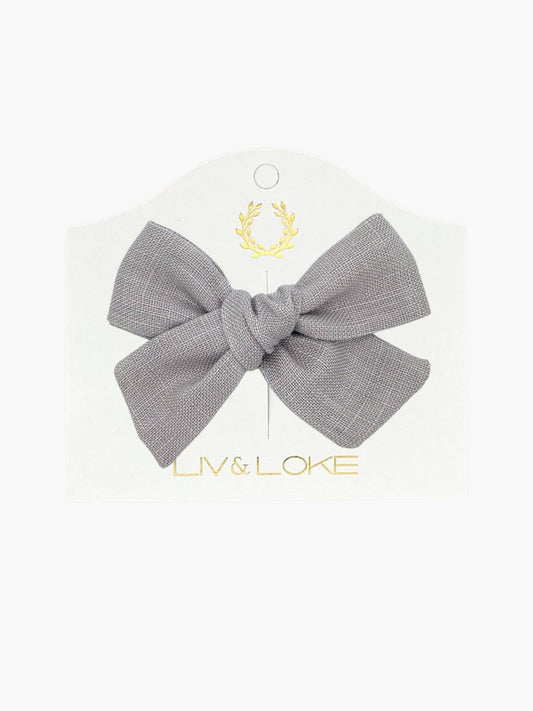 Ester Linen Bow - Stone