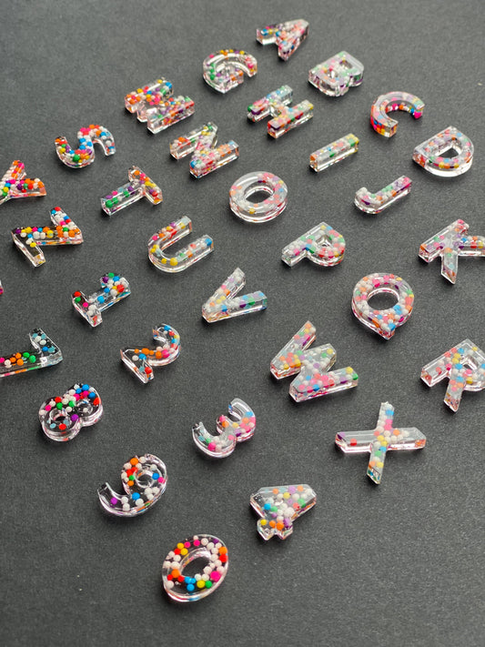 Mini Resin Letter and Number Set