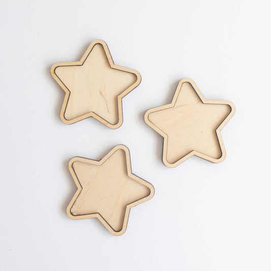 Stars Wood Mini Sensory Tray Set